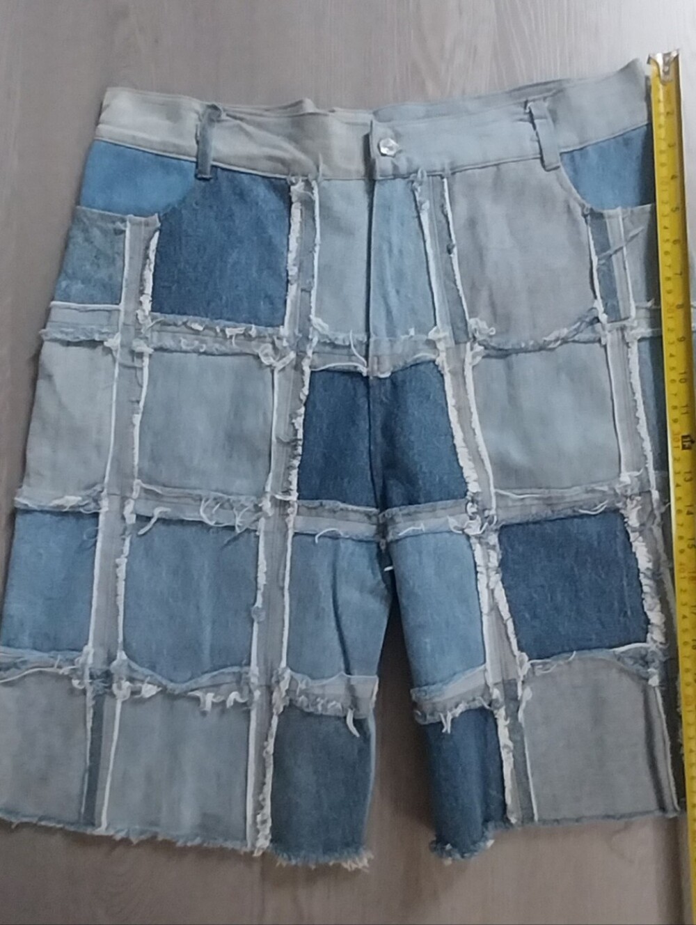 Men's Shorts Denim Patchwork